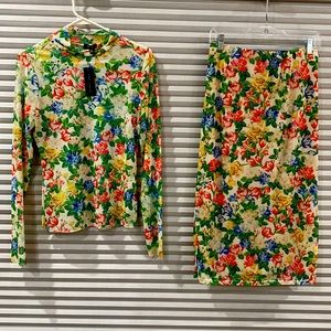 AFRM x Nordstrom Sheer Floral Top